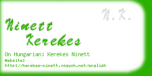 ninett kerekes business card